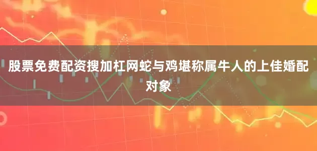 股票免费配资搜加杠网蛇与鸡堪称属牛人的上佳婚配对象