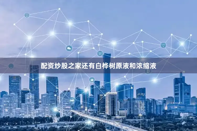 配资炒股之家还有白桦树原液和浓缩液